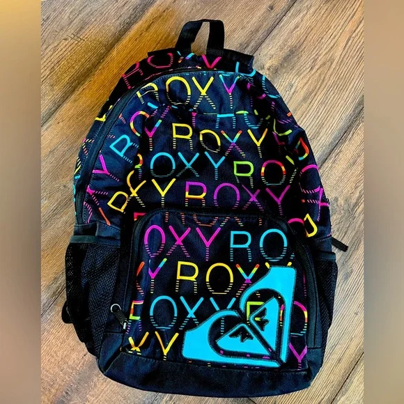 Roxy Junior Anchor Point Printed Backpack in Fiery Orange Tropical Border ??‍♀️? Sugar Baby Canvas Backpack - Roxy main image 4